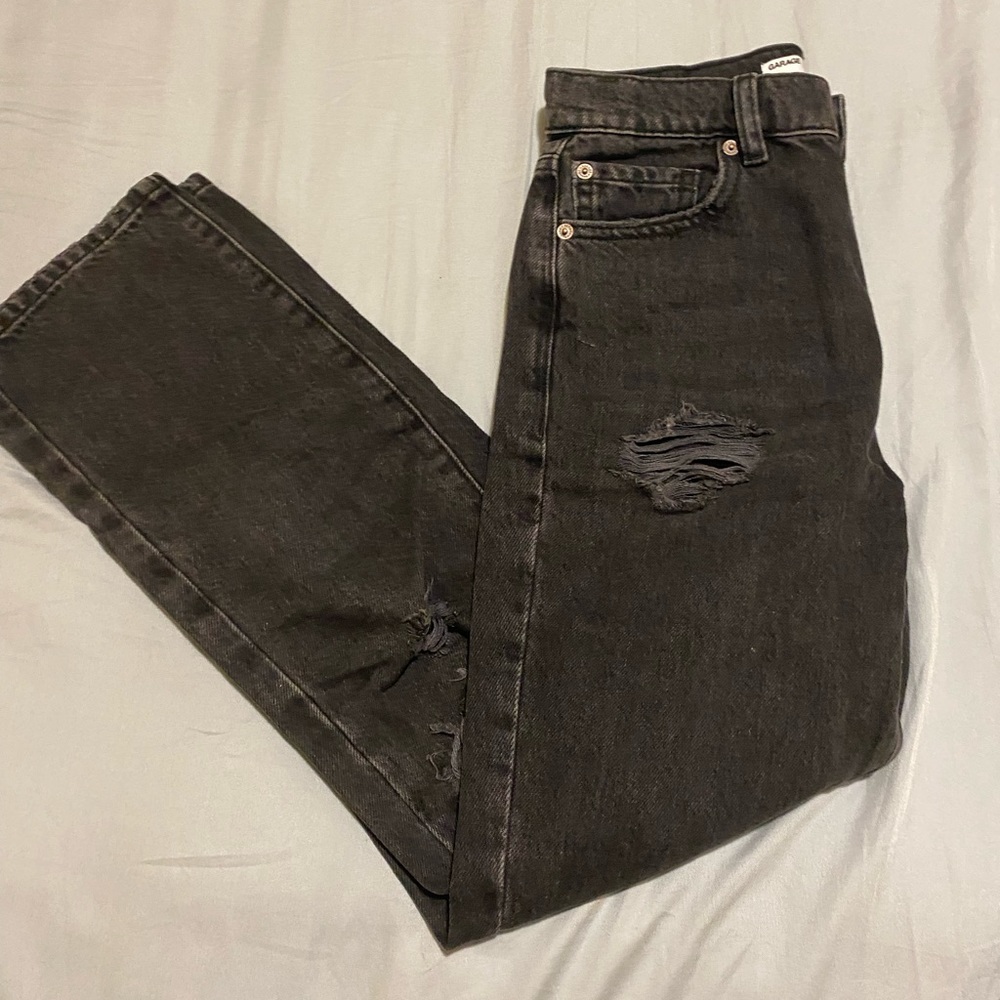 black ripped jeans size 00